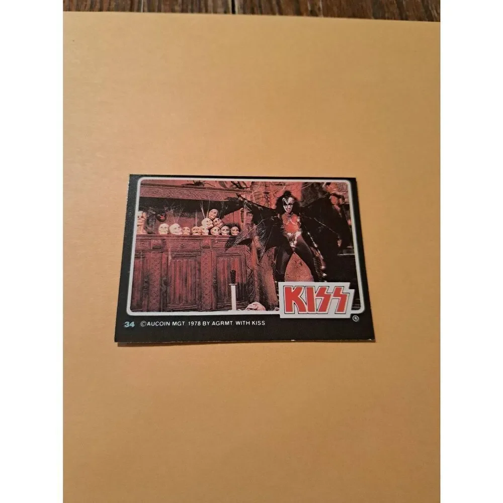 Vintage 1978 Aucoin Management AGRMT KISS Trading Card No 34 Collectible Rock